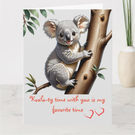 Tarjeta El día de San Valentín de niños de Cute Kola-ty