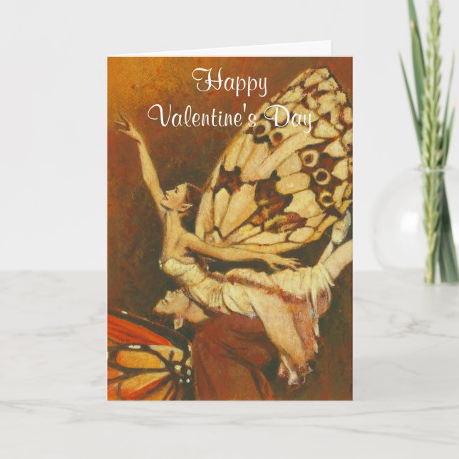 Tarjeta El día de San Valentín de pareja de hadas (Anverso)