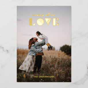 Tarjeta El día de San Valentín de Relieve metaliza