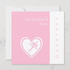 Tarjeta El día de San Valentín de Rosas de corazón