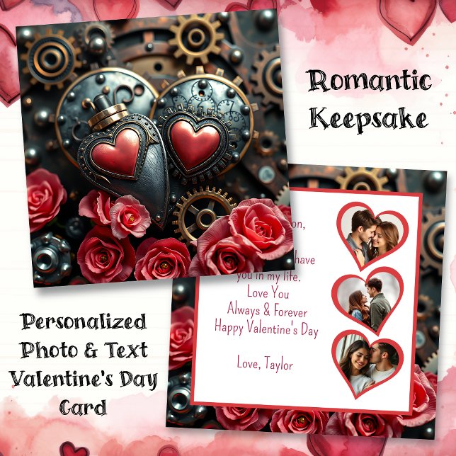 Tarjeta El día de San Valentín de Rosas Steampunk | planti (Subido por el creador)