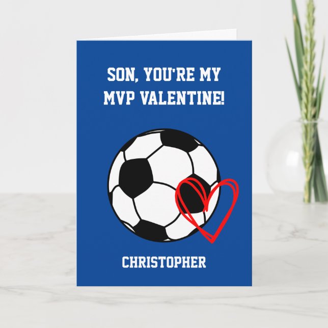 Tarjeta El día de San Valentín de Soccer MVP Son (Anverso)
