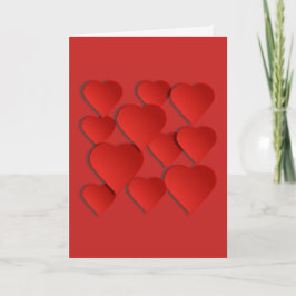 Tarjeta El día de San Valentín de varios corazones