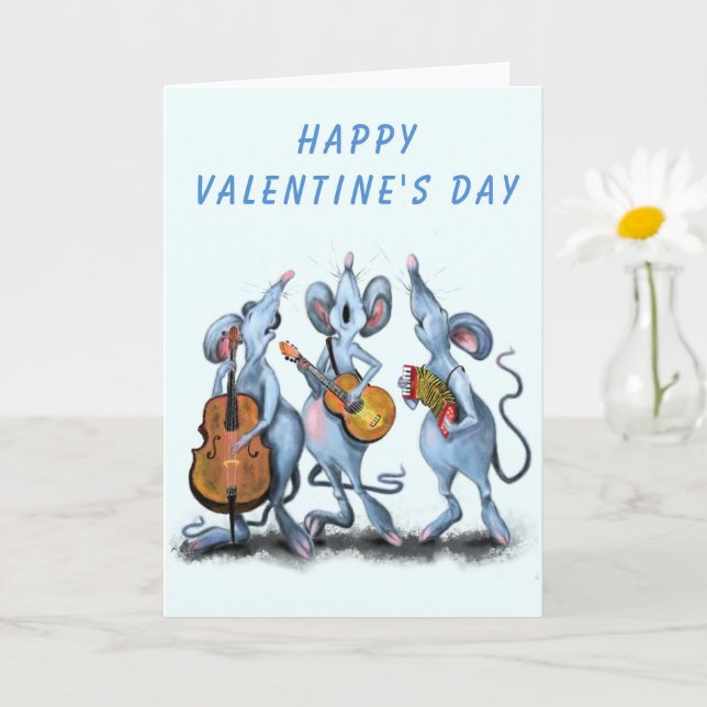 Tarjeta El día de San Valentín divertida Banda de  (Planta pequeña)