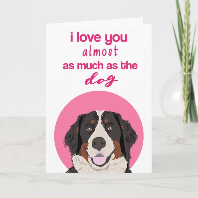 Tarjeta El día de San Valentín divertida de Perro  (Anverso)