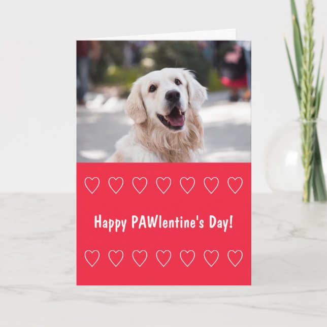 Tarjeta El día de San Valentín divertida del perro (Anverso)