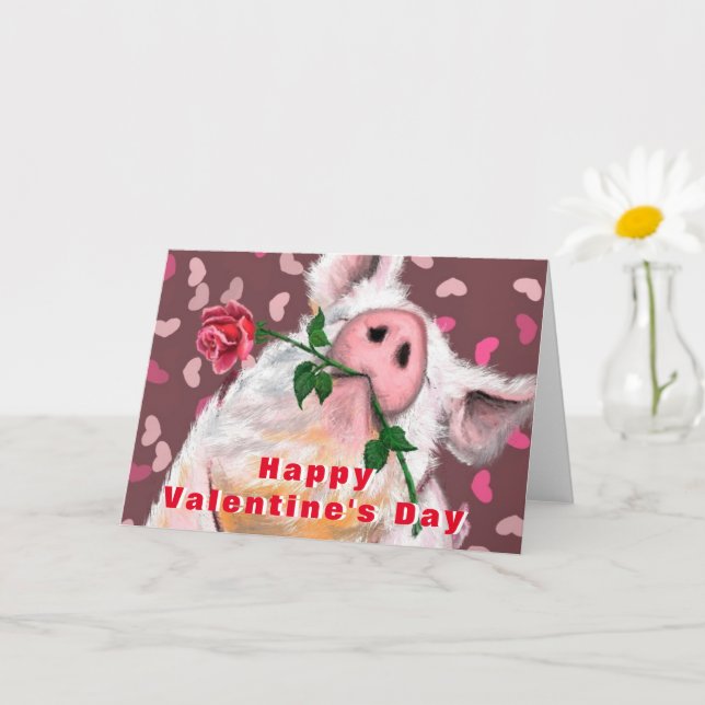 Tarjeta El día de San Valentín divertida Gentleman (Planta pequeña)