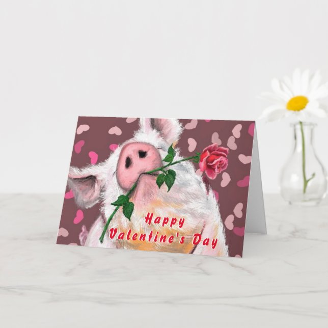 Tarjeta El día de San Valentín divertida Gentleman (Planta pequeña)