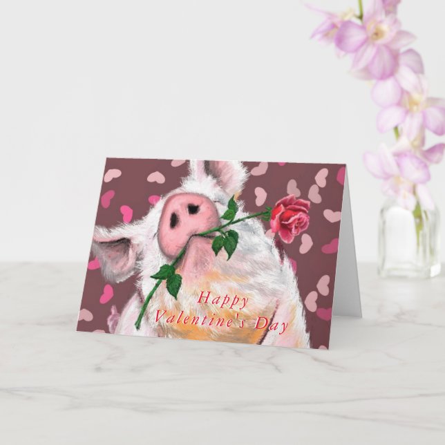 Tarjeta El día de San Valentín divertida Gentleman (Orquídea)