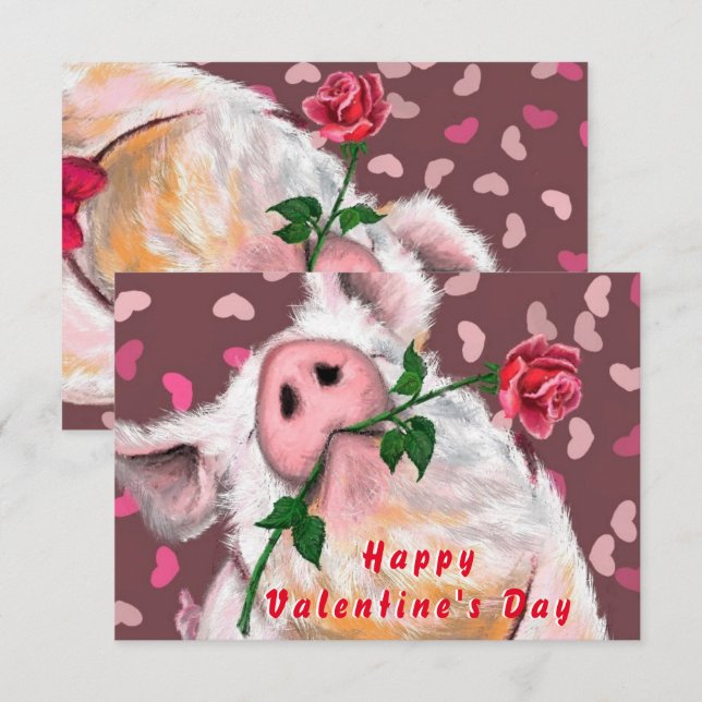 Tarjeta El día de San Valentín divertida Gentleman (Anverso / Reverso)