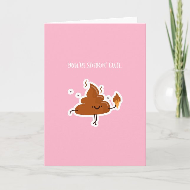 Tarjeta El día de San Valentín divertida | Poo Sti (Anverso)
