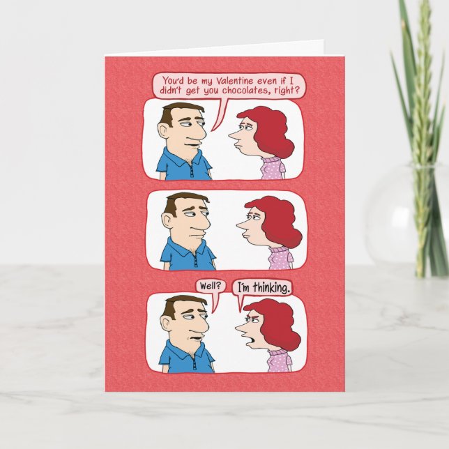Tarjeta El día de San Valentín divertida: Sin choc (Anverso)