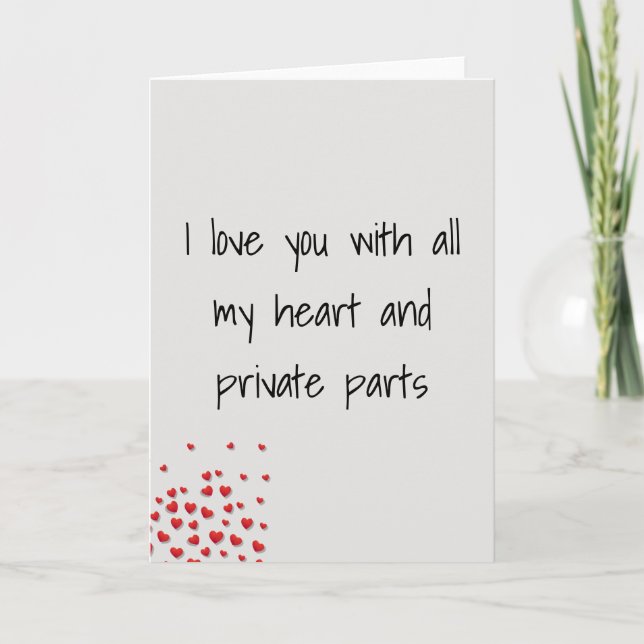 Tarjeta El día de San Valentín divertida te quiere con pie (Anverso)