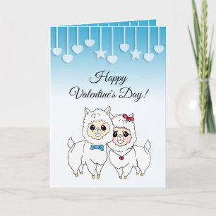 Tarjeta El día de San Valentín divertido de Cute Lamas