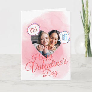 Tarjeta El día de San Valentín editable Photo BFF