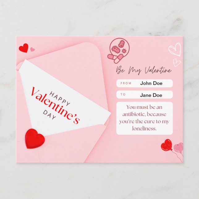 Tarjeta el día de San Valentín - Farmacología 2 (Anverso)