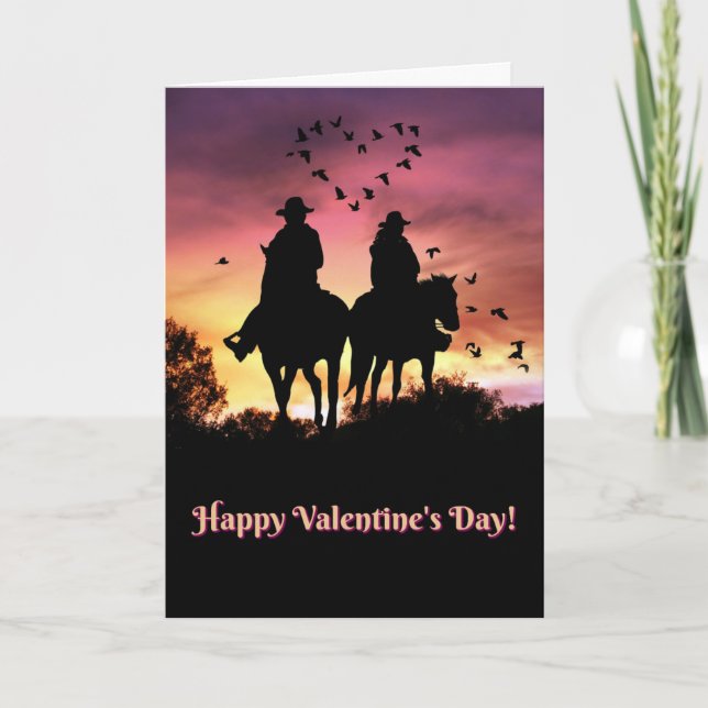Tarjeta El día de San Valentín feliz occidental del país (Anverso)