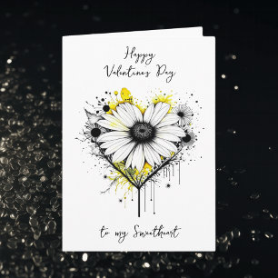 Tarjeta El día de San Valentín floral bonito personalizada