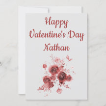 Tarjeta El día de San Valentín floral cristiana