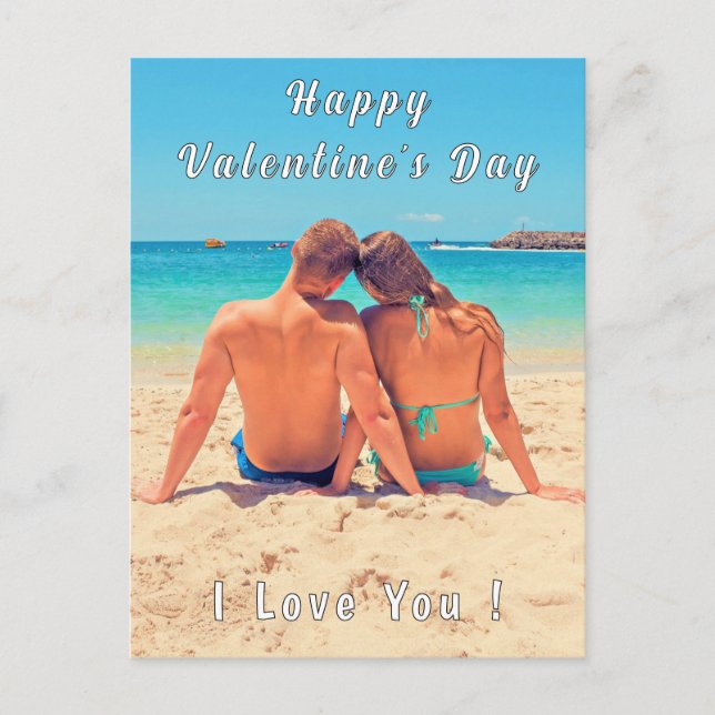 Tarjeta El día de San Valentín fotográfico persona (Anverso)