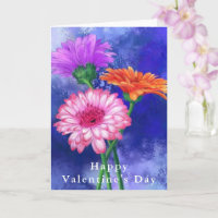 Tarjeta El día de San Valentín Gerberas