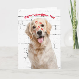 Tarjeta El día de San Valentín Golden Retriever