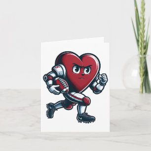 Tarjeta El día de San Valentín Heart Footll Player