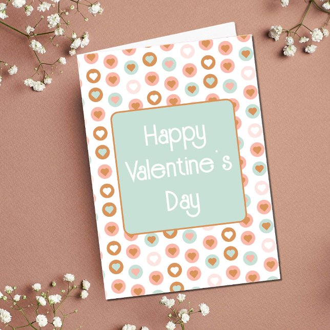Tarjeta El día de San Valentín hippy de Retro 70 (Subido por el creador)
