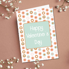 Tarjeta El día de San Valentín hippy de Retro 70