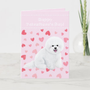 Tarjeta El día de San Valentín ilustrada Bichon Fr
