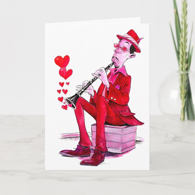 Tarjeta El día de San Valentín Jazzy (Anverso)
