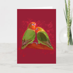 Tarjeta - El día de San Valentín Lovebirds