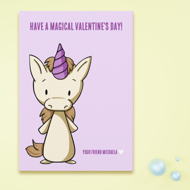 Tarjeta El día de San Valentín magico unicornio (Subido por el creador)