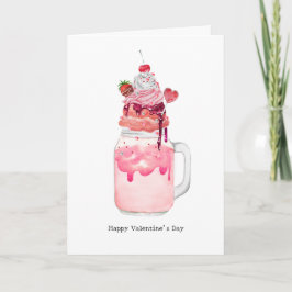 Tarjeta El día de San Valentín Milkshake Te Amo Mucho Láct