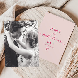 Tarjeta El día de San Valentín mínima de primer añ