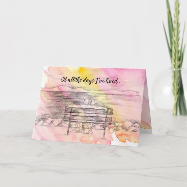 Tarjeta El día de San Valentín Mis Mejores Días Con Tu Amo (Anverso)