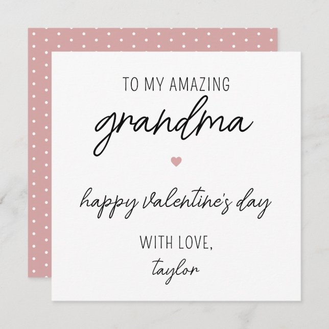 Tarjeta El día de San Valentín moderna y ligera pa (Anverso / Reverso)