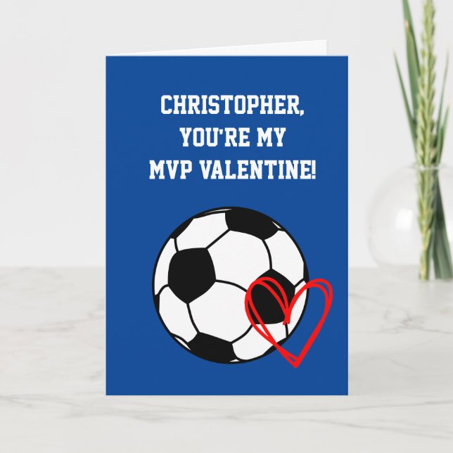 Tarjeta El día de San Valentín MVP de fútbol (Anverso)