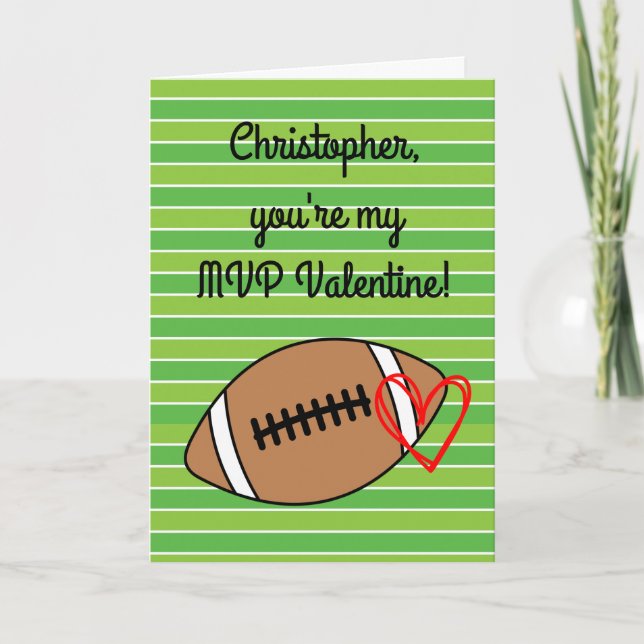 Tarjeta El día de San Valentín MVP de fútbol (Anverso)