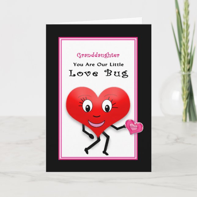 Tarjeta El día de San Valentín, Nieta, Nuestro Bug Amor (Anverso)