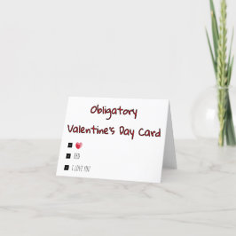 Tarjeta El día de San Valentín obligatoria diverti