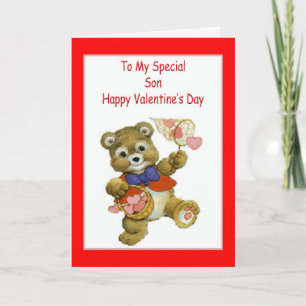 Tarjeta el día de San Valentín para el hijo