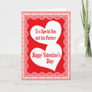 Tarjeta el día de San Valentín Para El Hijo Y Su S