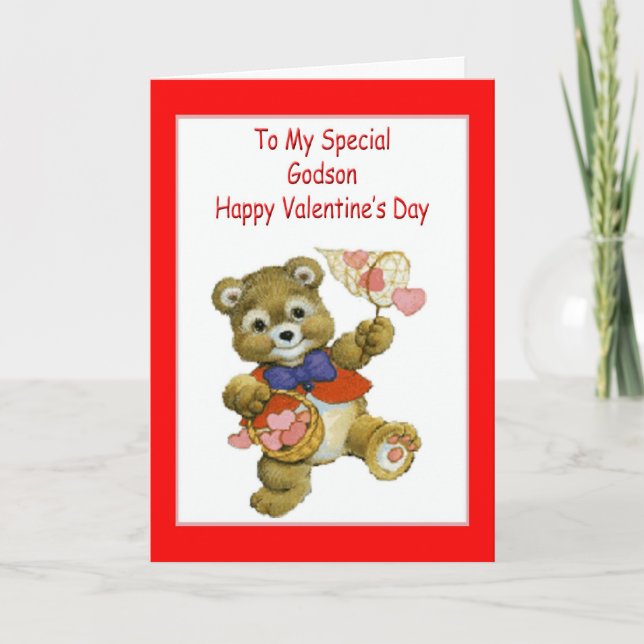 Tarjeta el día de San Valentín Para Godson (Anverso)