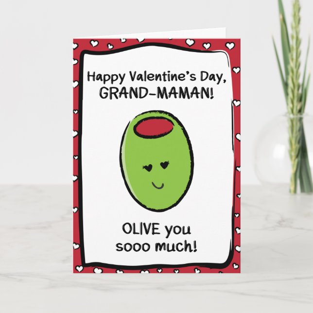 Tarjeta el día de San Valentín para Grand-Maman (Anverso)