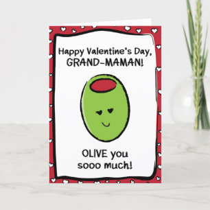 Tarjeta el día de San Valentín para Grand-Maman