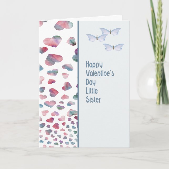 Tarjeta el día de San Valentín para hermanita (Anverso)