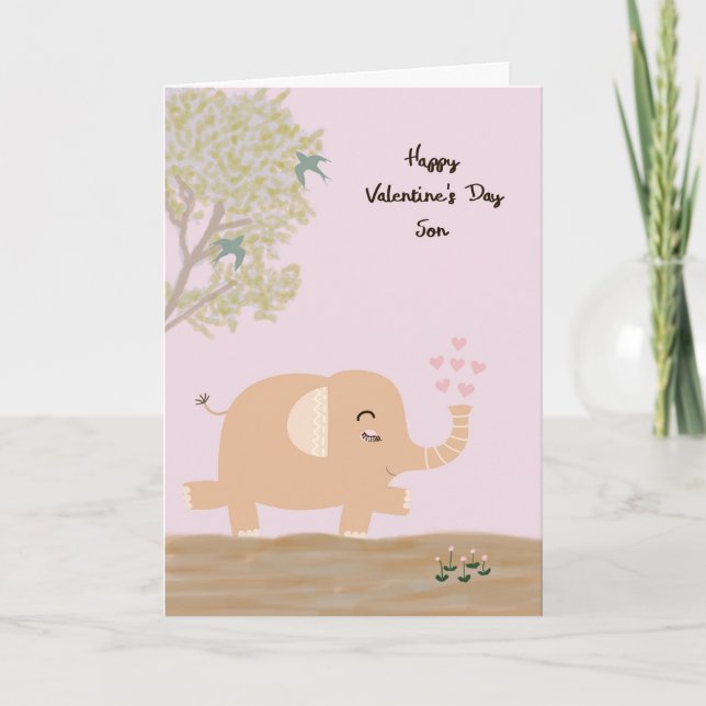Tarjeta el día de San Valentín para hijo menor (Anverso)