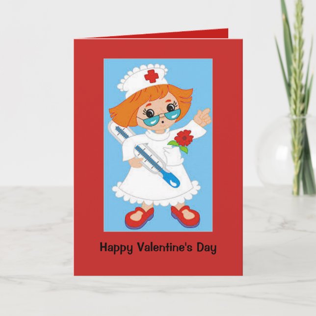 Tarjeta El día de San Valentín para la enfermera - te amo (Anverso)