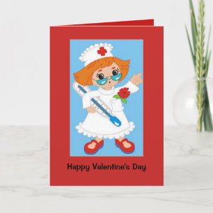 Tarjeta El día de San Valentín para la enfermera - te amo
